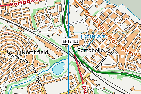 EH15 1DJ map - OS VectorMap District (Ordnance Survey)