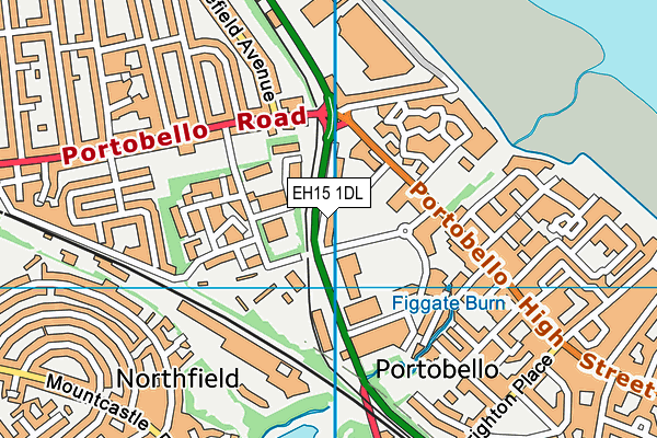 EH15 1DL map - OS VectorMap District (Ordnance Survey)