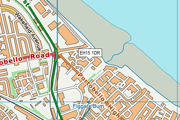 EH15 1DR map - OS VectorMap District (Ordnance Survey)
