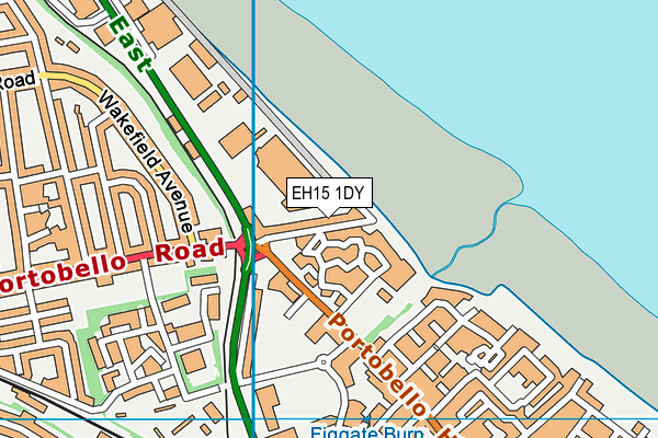 EH15 1DY map - OS VectorMap District (Ordnance Survey)