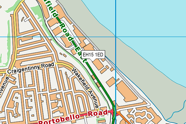 EH15 1ED map - OS VectorMap District (Ordnance Survey)