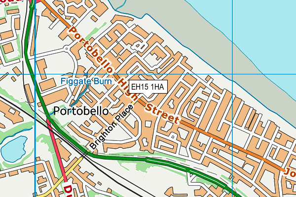 EH15 1HA map - OS VectorMap District (Ordnance Survey)