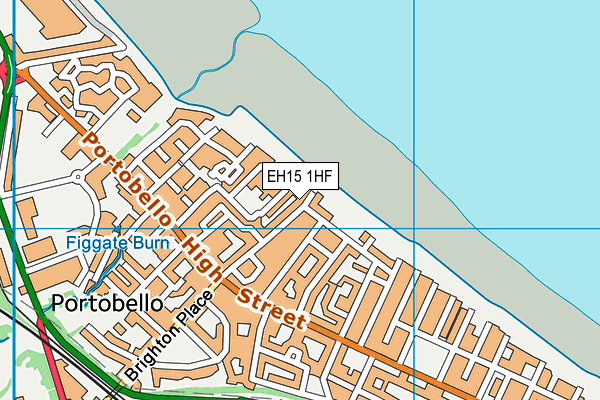 EH15 1HF map - OS VectorMap District (Ordnance Survey)