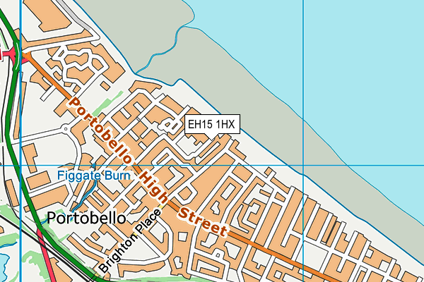 EH15 1HX map - OS VectorMap District (Ordnance Survey)