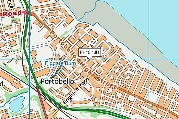 EH15 1JD map - OS VectorMap District (Ordnance Survey)