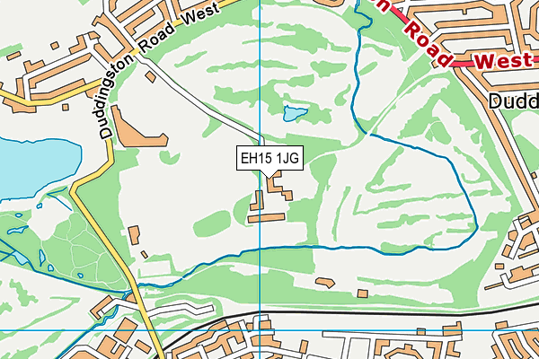 EH15 1JG map - OS VectorMap District (Ordnance Survey)