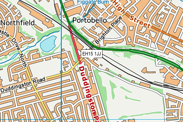 EH15 1JJ map - OS VectorMap District (Ordnance Survey)