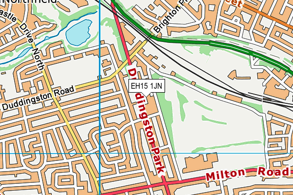 EH15 1JN map - OS VectorMap District (Ordnance Survey)