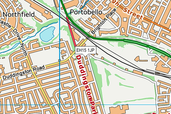 EH15 1JP map - OS VectorMap District (Ordnance Survey)