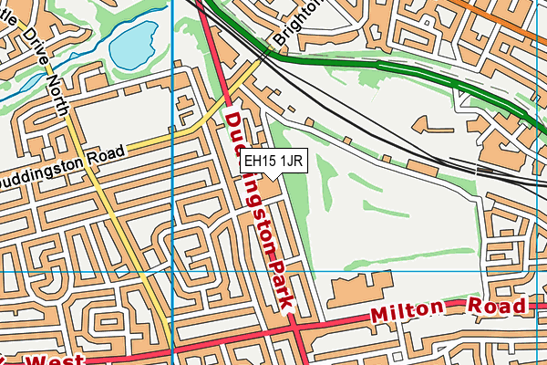 EH15 1JR map - OS VectorMap District (Ordnance Survey)