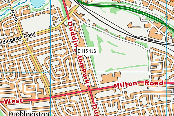 EH15 1JS map - OS VectorMap District (Ordnance Survey)