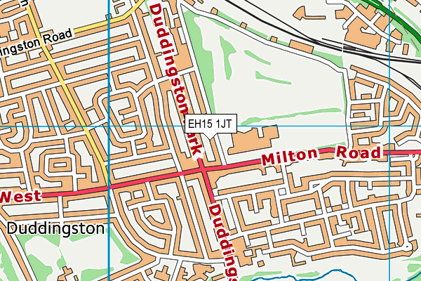 EH15 1JT map - OS VectorMap District (Ordnance Survey)