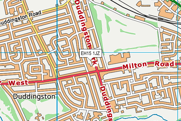 EH15 1JZ map - OS VectorMap District (Ordnance Survey)