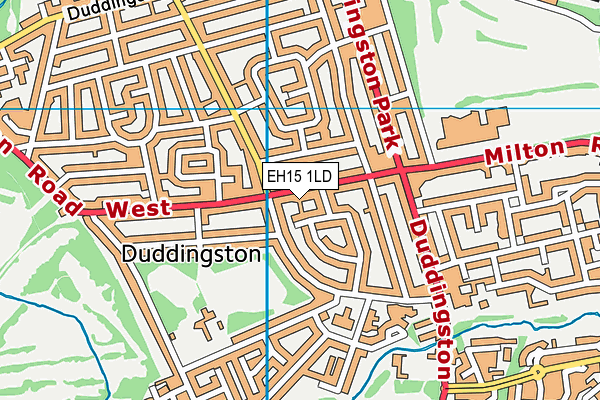 EH15 1LD map - OS VectorMap District (Ordnance Survey)