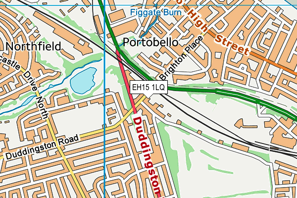 EH15 1LQ map - OS VectorMap District (Ordnance Survey)