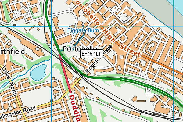 EH15 1LT map - OS VectorMap District (Ordnance Survey)