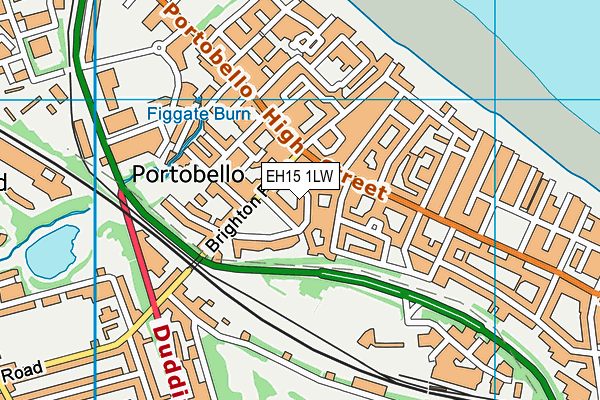 EH15 1LW map - OS VectorMap District (Ordnance Survey)