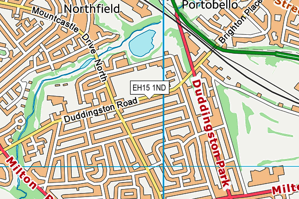 EH15 1ND map - OS VectorMap District (Ordnance Survey)