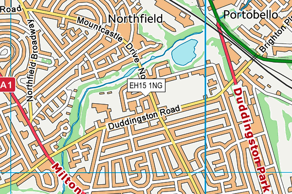 EH15 1NG map - OS VectorMap District (Ordnance Survey)