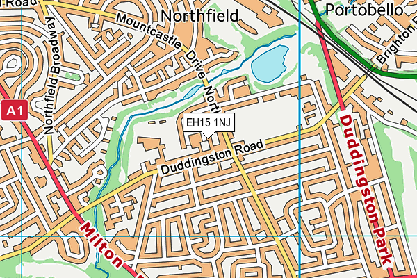 EH15 1NJ map - OS VectorMap District (Ordnance Survey)