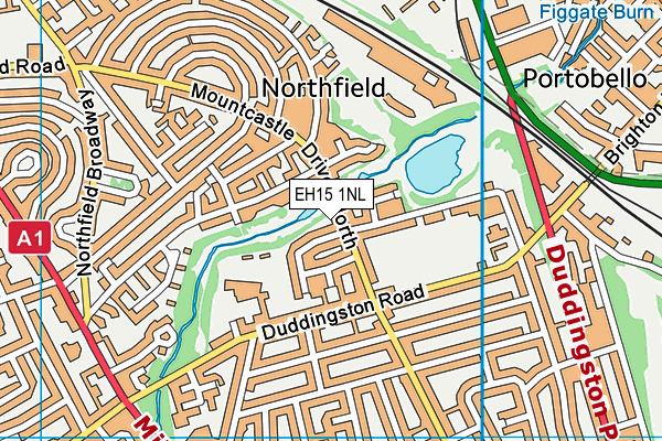 EH15 1NL map - OS VectorMap District (Ordnance Survey)