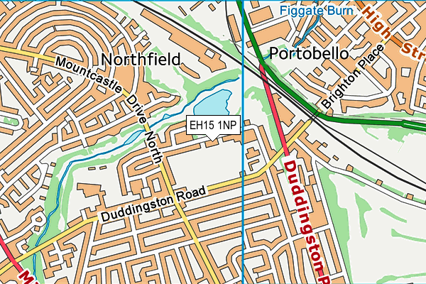 EH15 1NP map - OS VectorMap District (Ordnance Survey)