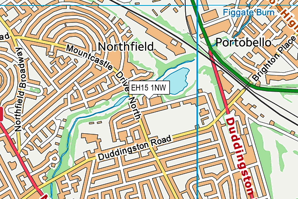 EH15 1NW map - OS VectorMap District (Ordnance Survey)