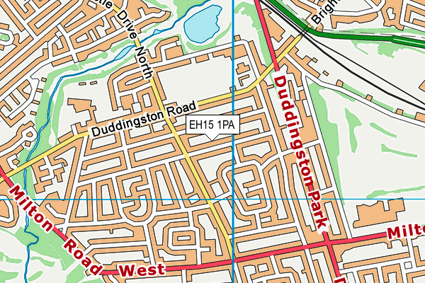 EH15 1PA map - OS VectorMap District (Ordnance Survey)
