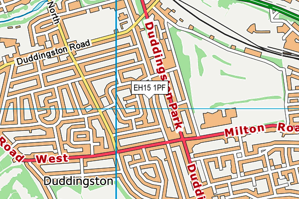 EH15 1PF map - OS VectorMap District (Ordnance Survey)