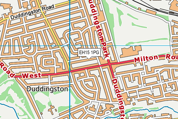 EH15 1PG map - OS VectorMap District (Ordnance Survey)