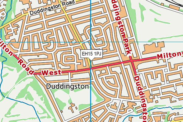 EH15 1PJ map - OS VectorMap District (Ordnance Survey)