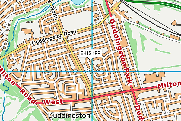 EH15 1PP map - OS VectorMap District (Ordnance Survey)