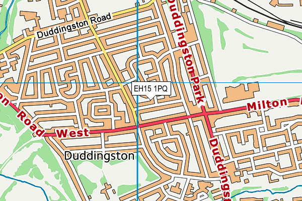 EH15 1PQ map - OS VectorMap District (Ordnance Survey)