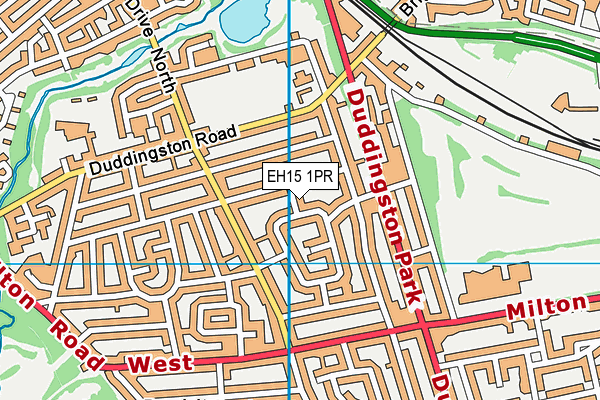 EH15 1PR map - OS VectorMap District (Ordnance Survey)