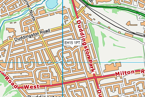 EH15 1PT map - OS VectorMap District (Ordnance Survey)