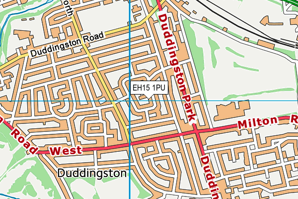 EH15 1PU map - OS VectorMap District (Ordnance Survey)