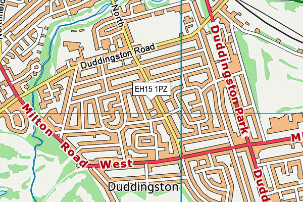 EH15 1PZ map - OS VectorMap District (Ordnance Survey)