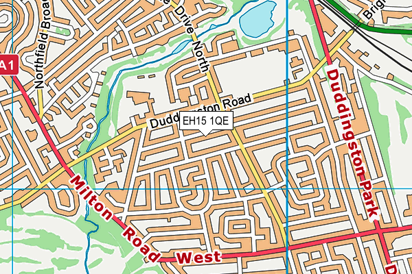 EH15 1QE map - OS VectorMap District (Ordnance Survey)