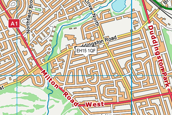 EH15 1QF map - OS VectorMap District (Ordnance Survey)