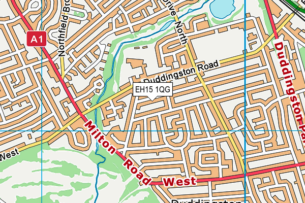 EH15 1QG map - OS VectorMap District (Ordnance Survey)