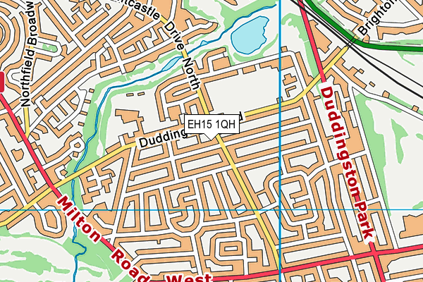 EH15 1QH map - OS VectorMap District (Ordnance Survey)