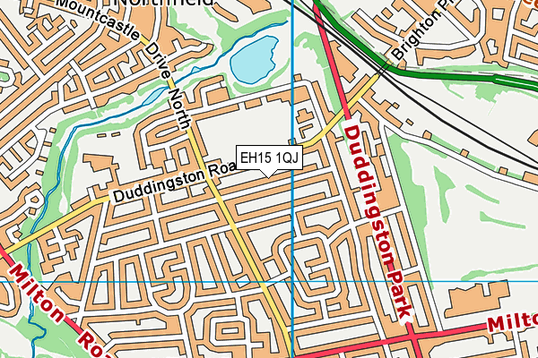 EH15 1QJ map - OS VectorMap District (Ordnance Survey)