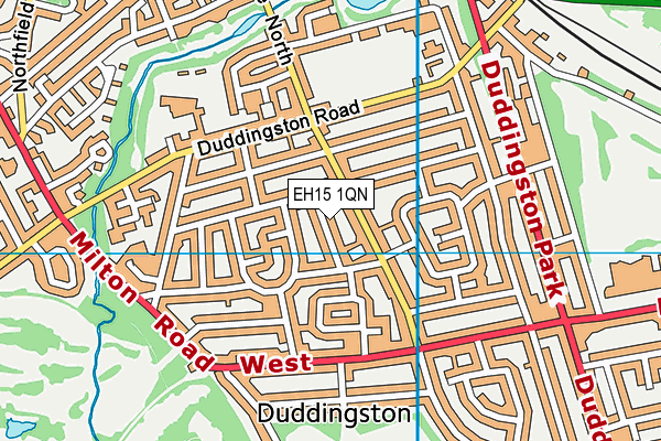 EH15 1QN map - OS VectorMap District (Ordnance Survey)