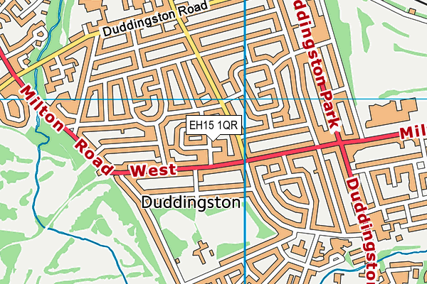 EH15 1QR map - OS VectorMap District (Ordnance Survey)