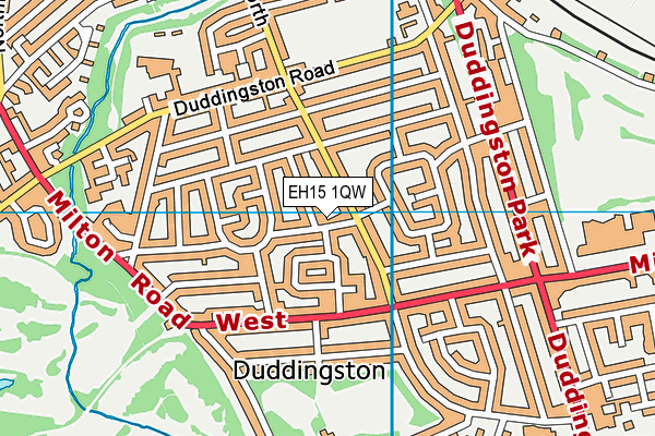 EH15 1QW map - OS VectorMap District (Ordnance Survey)