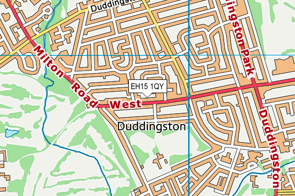 EH15 1QY map - OS VectorMap District (Ordnance Survey)