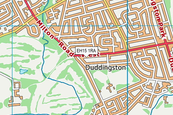 EH15 1RA map - OS VectorMap District (Ordnance Survey)