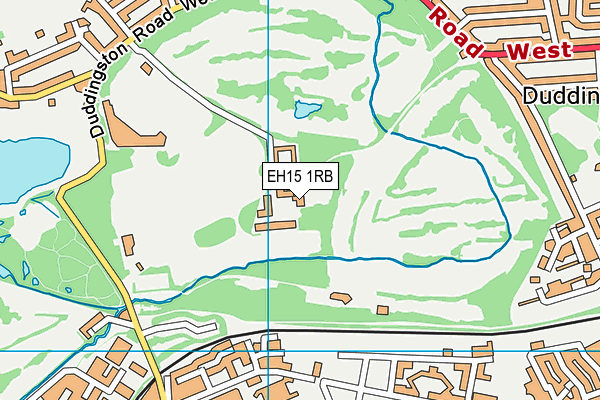 EH15 1RB map - OS VectorMap District (Ordnance Survey)