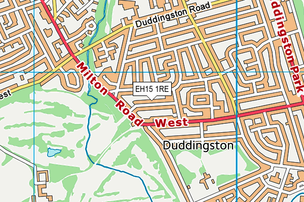 EH15 1RE map - OS VectorMap District (Ordnance Survey)