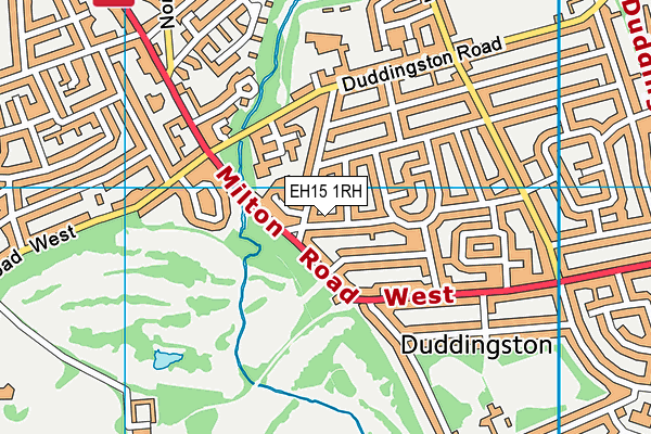 EH15 1RH map - OS VectorMap District (Ordnance Survey)